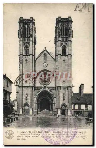 Ansichtskarte AK Chalon sur Saone Cathedrale St Vincent