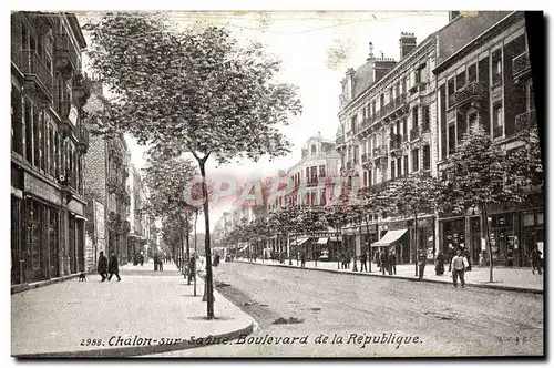 Cartes postales Chalon Sur Saone Boulevard de la Republique