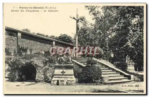 Cartes postales Paray le Monial Enclos des Chapelains le calvaire