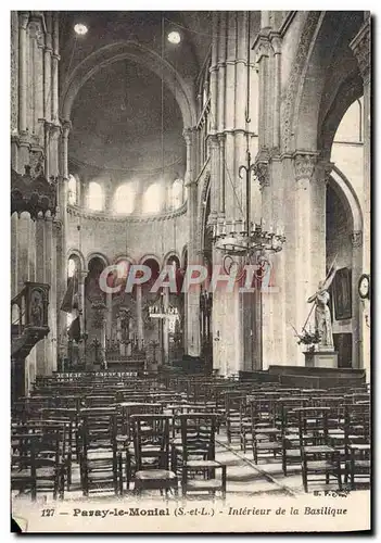 Cartes postales Paray le Monial Interieur de la Basilique