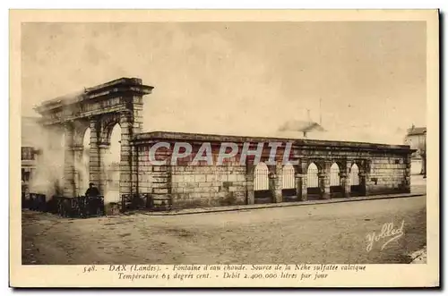 Cartes postales Dax Fontaine d'eau Chaude Source de la Nehe