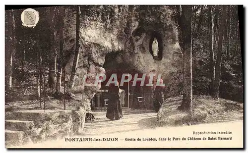 Ansichtskarte AK Fontaine les Dijon Grotte de Lourdes Dans le Parc du Chateau de Saint Bernard