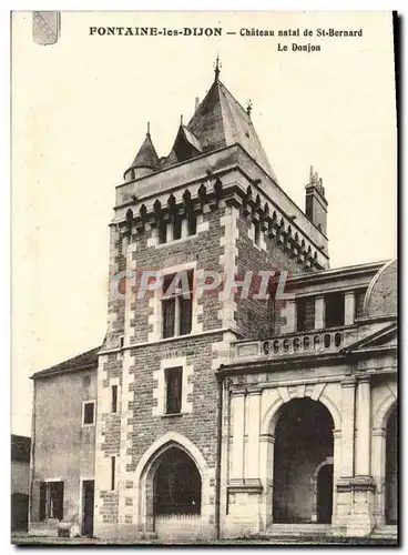 Cartes postales Fontaine les Dijon Chateau Natal de St Bernard Le donjon