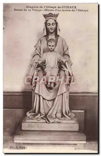 Ansichtskarte AK Chapelle de Citeaux Staue de la Vierge Oeuvre d&#39un moine de l&#39abbaye