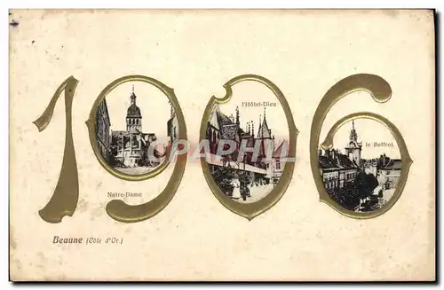 Cartes postales Beaune Annee 1906 Notre Dame Hotel Dieu Beffroi