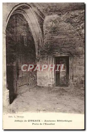 Cartes postales Abbaye de Citeaux Ancienne Bibliotheque Porte de l&#39escalier