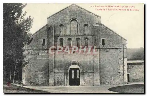 Cartes postales Environs de Montbard Facade de l&#39eglise de l&#39abbaye de Fontenay