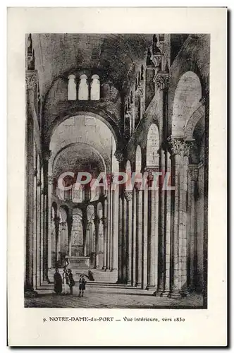 Cartes postales Notre Dame du Port Vue Interieure Vers 1830