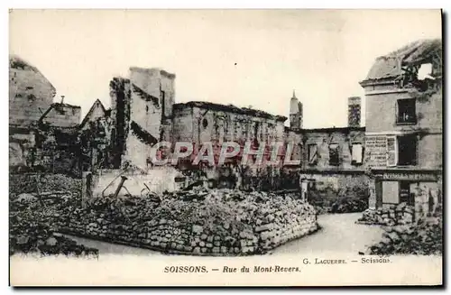 Cartes postales Soissons Rue du Mont Revers Militaria