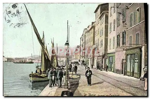 Cartes postales Toulon Le quai de Cronstadt Bateau Coiffeur