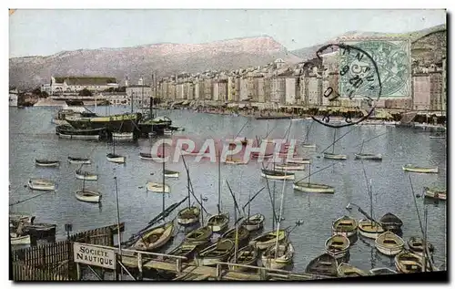 Cartes postales Toulon Le pont et le quai de Cronstadt Bateaux Societe Nautique