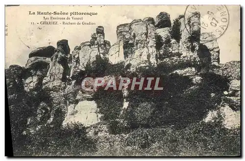 Cartes postales Chariez Rochers de Gradion Environs de Vesoul