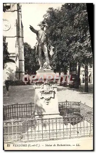 Cartes postales Vendome Statue de Rochambeau