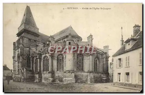 Ansichtskarte AK Houdan Abside de L&#39Eglise St Jacques