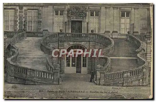 Cartes postales Palais de Fontainebleau Escalier du Fer a cheval