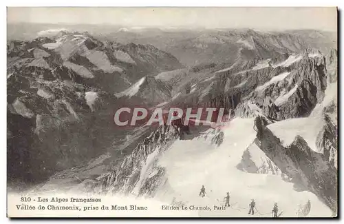 Cartes postales Vallee de Chamoinix Prise du Mont Blanc Alpinisme