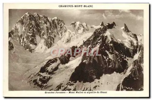 Cartes postales Chamonix Mont Blanc Grandes Jorasses Mont Mallet et aiguille du geant