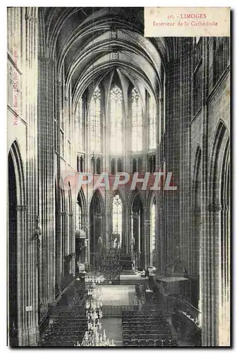 Cartes postales Limoges Interieur de la Cathedrale