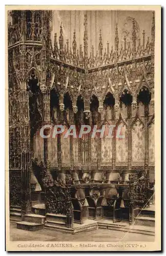 Cartes postales Cathedrale d&#39Amiens Stalles du Choeur