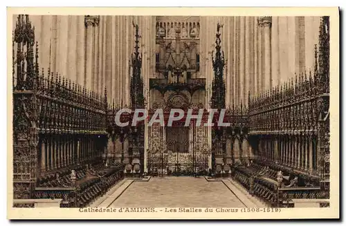 Cartes postales Cathedrale d'Amiens Les Stalles Du Choeur