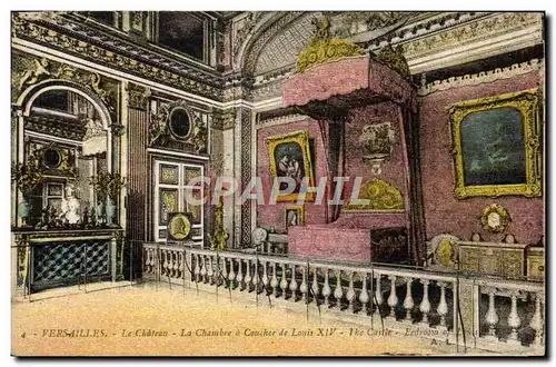 Cartes postales Versailles Le Chateau La Chambre a coucher de Louis XIV