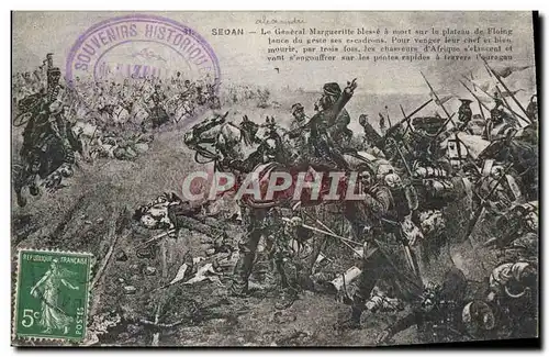 Cartes postales Sedan Le General Marguerite Blesse a Mort Sur le plateau de Floing Militaria