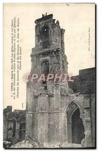 Ansichtskarte AK Arras Guerre Eglise militaria