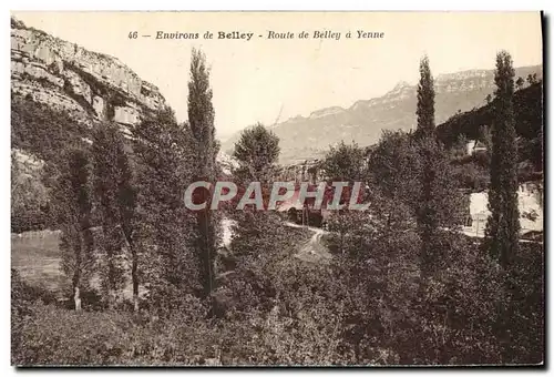 Cartes postales Environs de Belley Route de Belley a Yenne