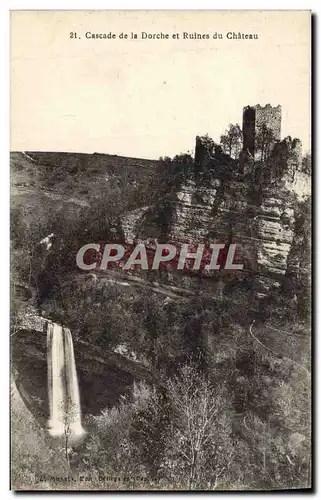 Cartes postales Cascade de la Dorche et Ruinrs du Chateau