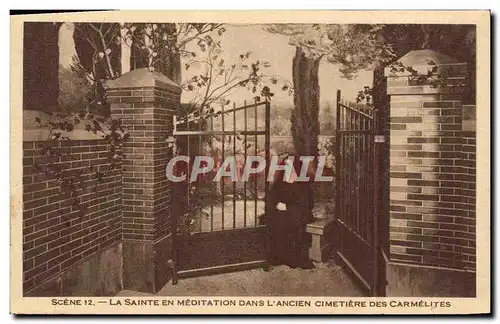 Ansichtskarte AK Scene La Sainte En Meditation Dans L&#39Ancien cimetiere des carmelites Lisieux