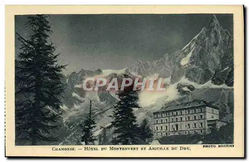 Cartes postales Chamonix Hotel Du Montenvert Et Aiguille Du Dru