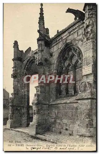 Ansichtskarte AK Triel Portail Ouest de l&#39Eglise