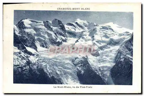 Ansichtskarte AK Chamonix Mont Blanc vu de Plan Pratz