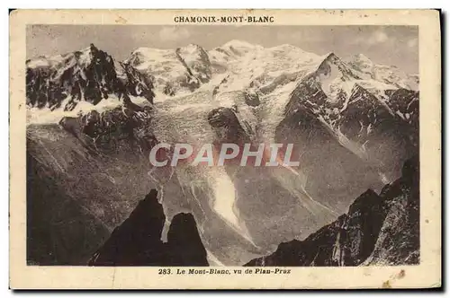 Cartes postales Le Mont Blanc Le Mont Blanc vu de Plau Praz