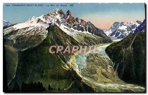 Cartes postales Chamonix Mont Blanc La Mer de Glace