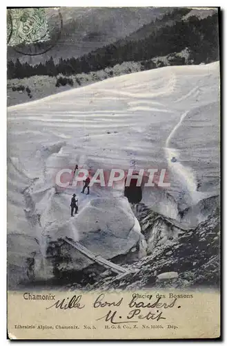 Ansichtskarte AK Chamonix Glacier des Bossons Alpinisme