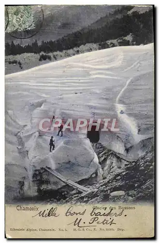 Cartes postales Chamonix Glacier des Bossons Alpinisme