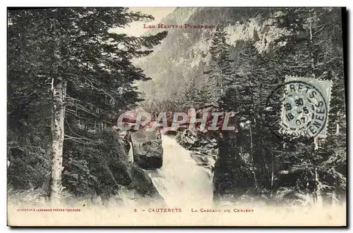 Ansichtskarte AK Cauterets La Cascade du Cerisey