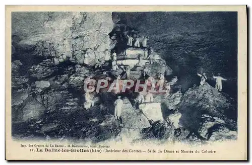 Cartes postales La Balme Les Grottes Interieur des Grottes salle du dome et montee du calvaire