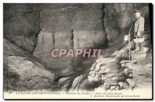 Cartes postales La Balme Les Grottes Interieur des Grottes Sortie des petits bassins