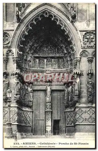 Cartes postales Amiens Cathedrale Porche de Saint Firmin