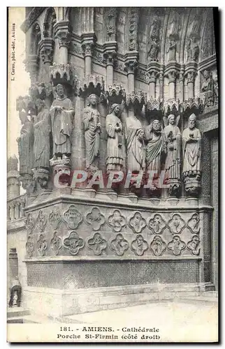 Cartes postales Amiens Cathedrale Porche de Saint Firmin