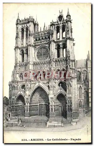 Cartes postales Amiens Cathedrale Facade