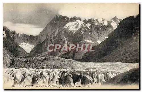 Ansichtskarte AK Chamonix La Mer de Glace Prise du Montenvers