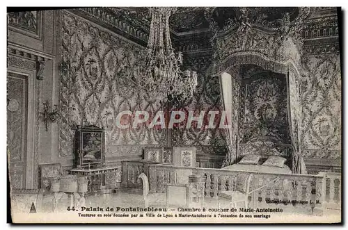 Cartes postales Palais de Fontainebleau Chambre a Coucher de Marie Antoinette