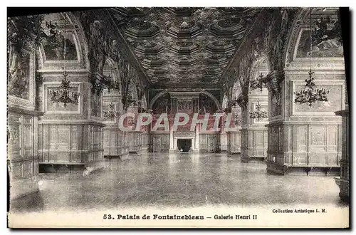 Cartes postales Palais de Fontainebleau Galerie Henri II