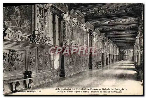 Cartes postales Palais de Fontainebleau Galerie de Francois 1er