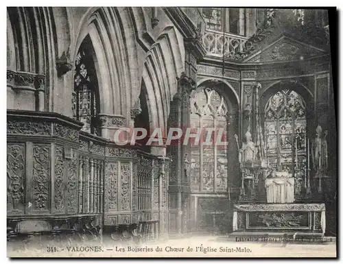 Ansichtskarte AK Valognes Les Boiseries du Choeur de L&#39Eglise Saint Malo