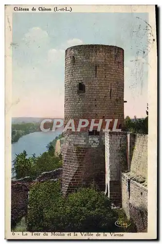 Ansichtskarte AK Chateau de Chinon La Tour du Moulin et la Vallee de la Vienne