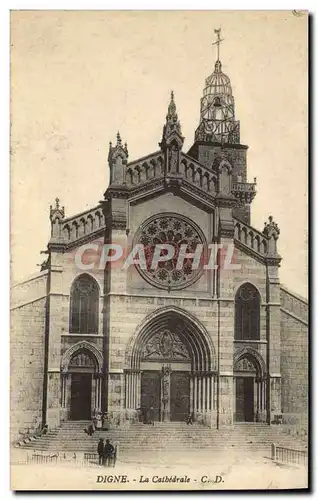 Cartes postales Digne La Cathedrale